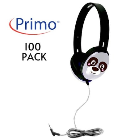 Hamiltonbuhl HamiltonBuhl  Primo Series Panda Stereo Headphones, 100PK PRM100P-100