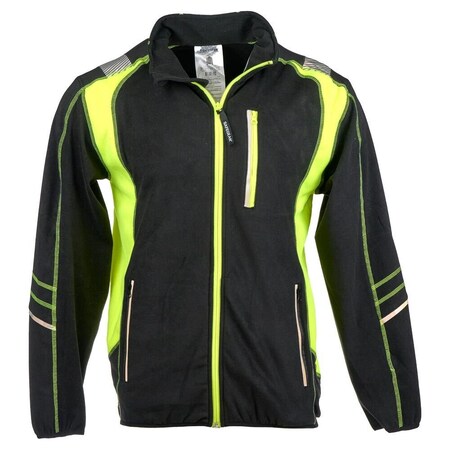 Jj Keller Microfleece Hi-Vis Jacket, Reflective Taping, Lightweight Polyester, X-Large 76523