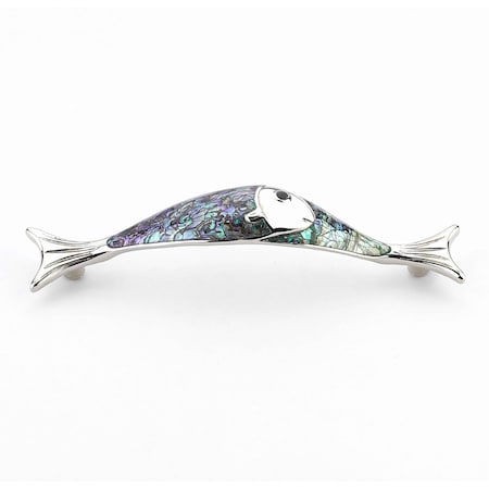 Schaub 4-1/2in Center to Center Imperial Shell Fish Cabinet Pull Polished Nickel Finish 850-IM-PN
