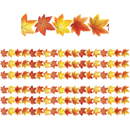 Teacher Created Resources Fall Leaves Die-Cut Border Trim, 35 Feet Per Pack, 6PK TCR8579