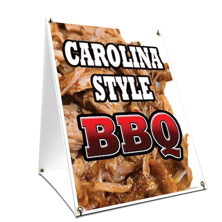 Signmission Carolina Style Bbq, 36 Inch x 24 Inch A-frame Yard Sign, Plastic Sign SBC-2436-Carolina Style Bbq