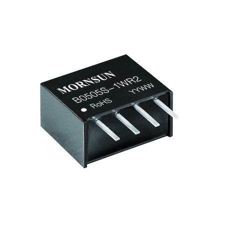 Mornsun DC-DC Converter, single output 1W 5V, 21.6-26.4VDC input B2405S-1WR2