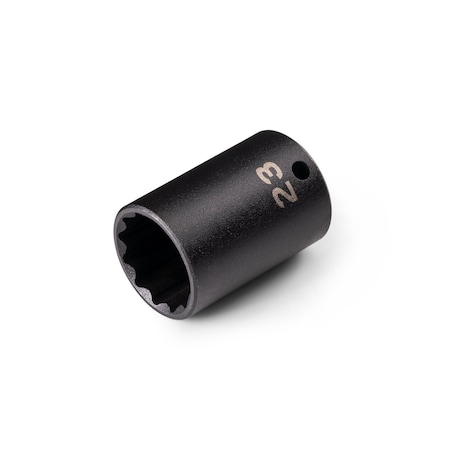 Tekton 3/8 Inch Drive x 23 mm Semi-Deep 12-Point Impact Socket SID14323