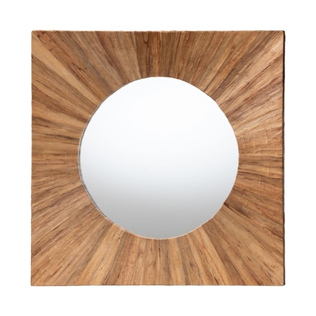 Bali & Pari Mosa Bohemian Pealed Grasscloth Accent Mirror 255-14040-ZORO
