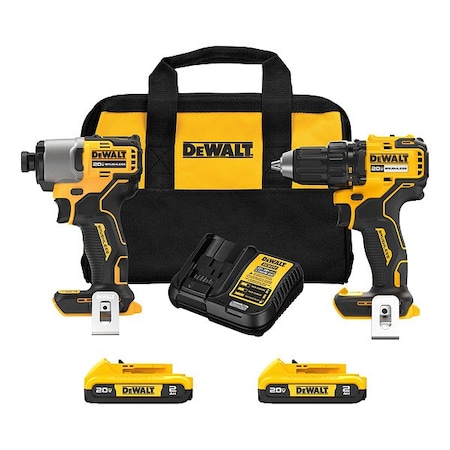 Dewalt 20V MAX Drill/Driver Kit, 2Ah DCK227D2