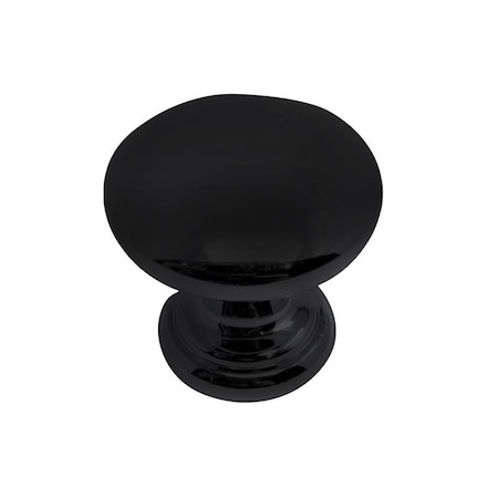Laurey Summerland Series Cabinet Knob with Ring Base, 1 in Projection, Zinc, Matte Black 12120