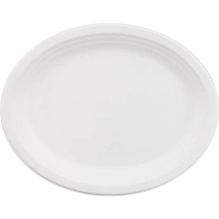 Huhtamaki Chinet, Classic Paper Dinnerware, Oval Platter, 9 3/4 X 12 1/2, White, 500PK 21257CT