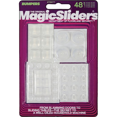 Magic Sliders Clear Self-Stick Value Pack Bumper, 48PK 78977