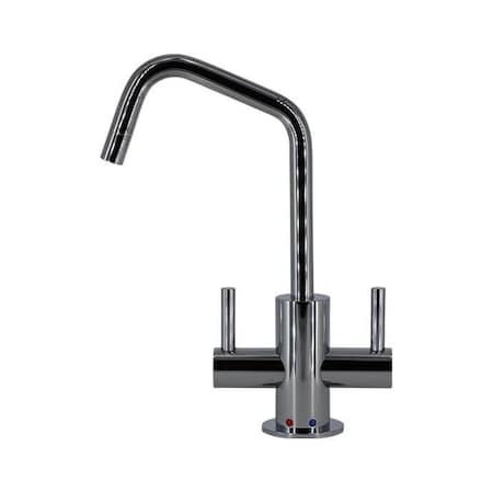 Mountain Plumbing Hot and Cold Faucet with Round Body and Handles 120 Deg Spout in Champagne Bronze MT1821-NL/CHBRZ