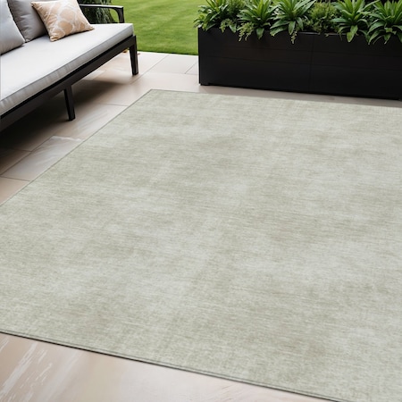 Homeroots 5' X 8' Beige Washable Indoor Outdoor Area Rug 598795