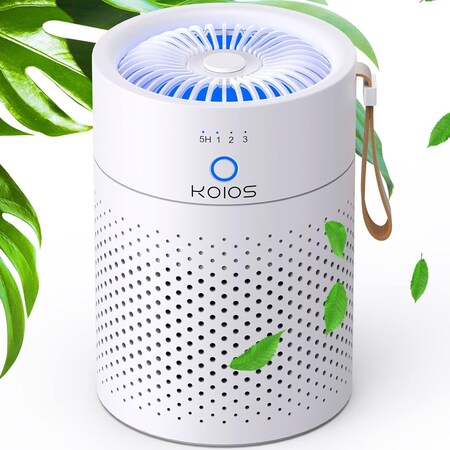 Edendirect 300 sq ft HEPA True Personal Air Purifier in White with Timer Get Rid of Dust ZR-HAAP1170