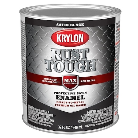 Krylon Black, Satin, Oil, 32 oz K09707008