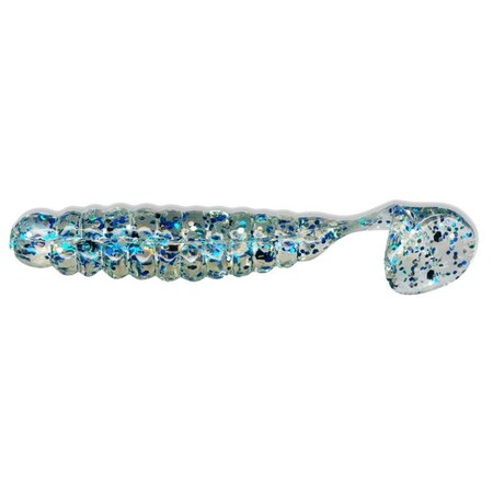 Charlie Brewers Crappie Grubs, Smoke-Bluegill, 1.5 in. SCSG7168