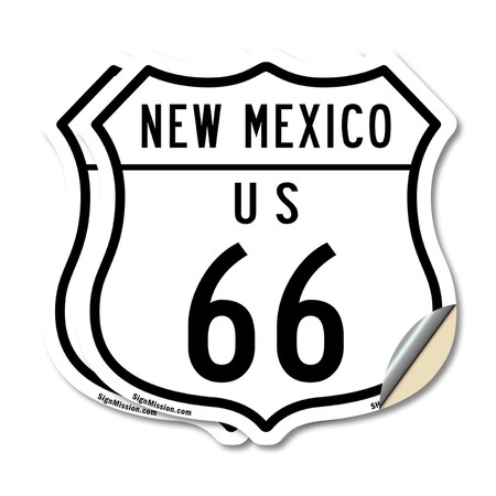 Signmission New Mexico Route Marker Shield Sign Us 6, 12 inch X 12 inch, Vinyl Decal, 2PK SHI-D-2PACK-12-389