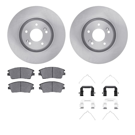 Dynamic Friction Co DFC Brake Rotor with 5000 Brake Pads and Hardware Kit 6512-03122
