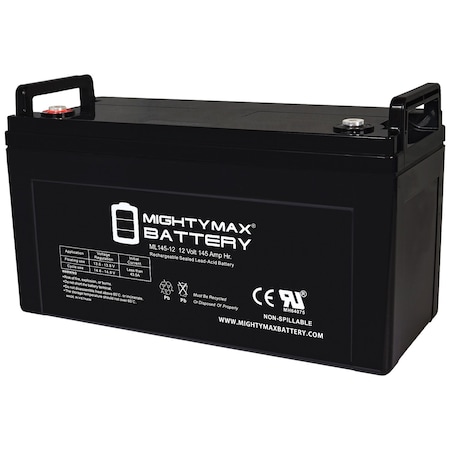 Mighty Max Battery ML145-12 - 12 Volt 145 AH, Internal (INT) Terminal, Rechargeable SLA AGM Battery MAX4149038
