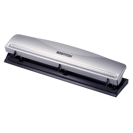 Bostitch 3-Hole Punch, Silver HP12