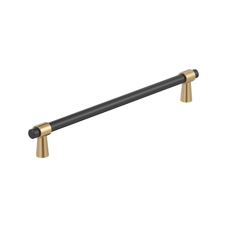 Amerock Mergence 10-1/16 inch 256mm Center-to-Center Matte Black/Champagne Bronze Cabinet Pull BP36981FBCZ
