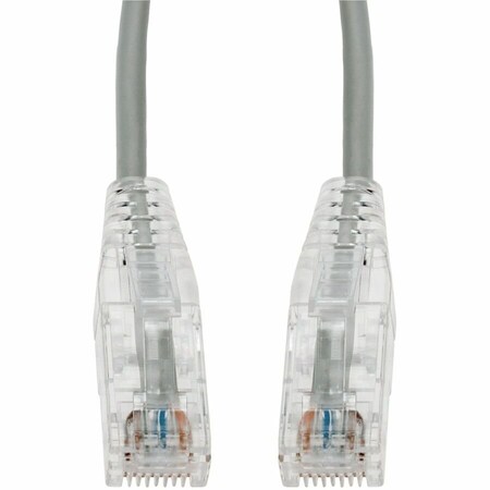 Add-On 5FT GRAY CAT6A SLIM PVC ETHERNET CABLE SNAGLESS CLEAR-CLAW TAA RJ-45 M/M ADD-5FSLCAT6A-GY-TAA
