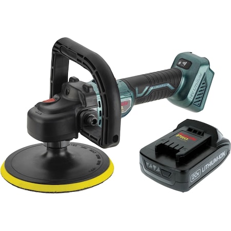 Grizzly Pro 7" 3-Speed 20V Rotary Sander/Polisher with Li-Ion Battery (Charger Not Included) T33306X