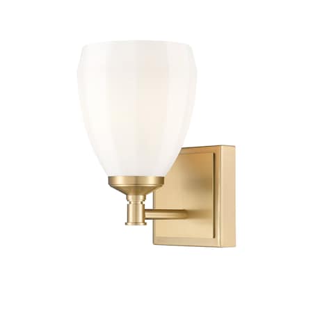 Z-Lite Oren 1-Light Vanity, 5.25 in W, Modern Gold 7004-1V-MGLD