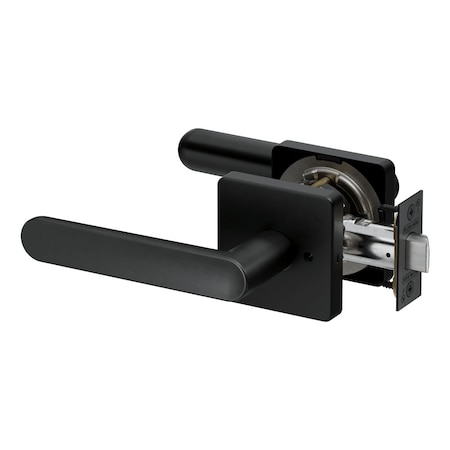 Schlage Grade 2 Bath/Bedroom Privacy Tubular Lock, Non-Keyed, Selena Lever, D Rose, Matte Black Finish PT40 SELD 622
