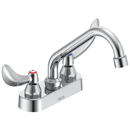 Delta Commercial 27C4 / 27C5 / 27C6 Two Handle 4 In Deck-Mount Faucet In Chrome 27C4344