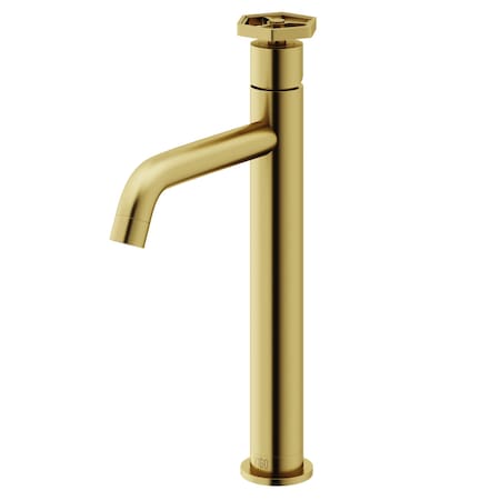 Vigo Ruxton Single Handle Single-Hole Bathroom Vessel Faucet in Matte Brushed Gold VG03033MG