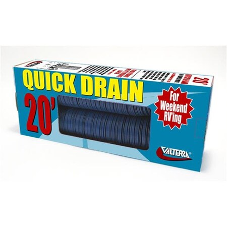 Bookazine D040046 20 Ft. Quick Drain Sewer Hose, Blue TI347737