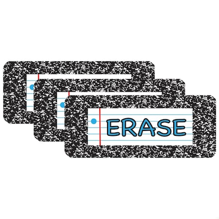 Ashley Productions Composition Magnetic Whiteboard Eraser, 2in. x 5in., 3PK 09978