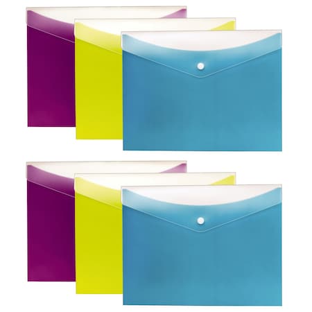 Pendaflex Dual Pocket Snap Poly Envelope, Letter Size, 3-Piece Set, 2PK 95569