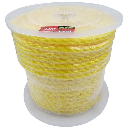 Baron Rope, 1/2 in Dia, 200 ft L, Polypropylene, Yellow 54610