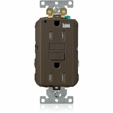 Leviton SmartlockPro GFCI 15A WR/TR/PI Brown G5262-WT