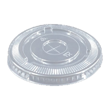 Rdi 98mm Clear PET Flat Lid with Straw Slot 1000cs, 1000PK LID-PET-98FL-SS