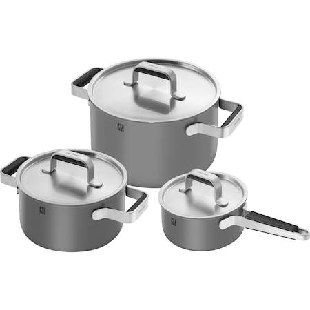 Zwilling Pure 6-pc Stainless Steel Cookware Set, Grey 1030828