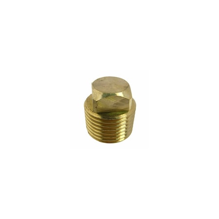 Larsen Supply Co. Pipe Fitting, Square Head Plug, Lead-Free Brass, 1/2-In. MPT 17-9179
