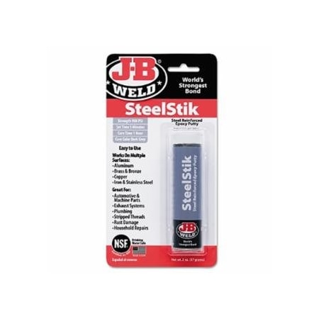 J-B Weld SteelStik, Epoxy Putty, 2 oz, Puttysick Skin Packed, Dark Gray, 48PK 803-8267