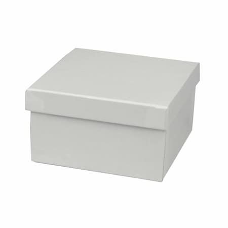 Boxit White Krome Jewelry Box 3.5X3.5X2, 100PK JLWK34