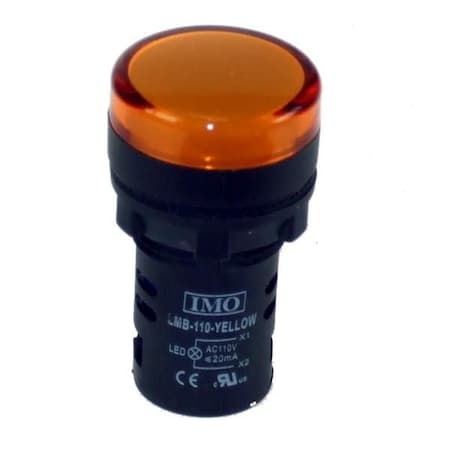 Imo Automation LED Pilot Light 12V AC/DC IP65 Yellow LMB-12-YELLOW