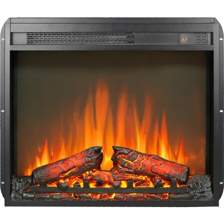 Edendirect 23 in. Ventless Electric Fireplace Insert, Ultra Thin Heater with Log Set , Remote Control ZR-W1769P164927