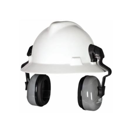 Msa Safety SoundControl SH Cap Earmuffs, 25 dB, Gray/Black, Cap-Mounted 454-10129327