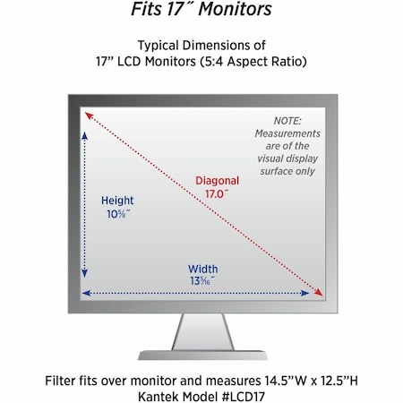Kantek Filter protects the LCD Display surface. Improves images by reducing glare and enhancing LCD17