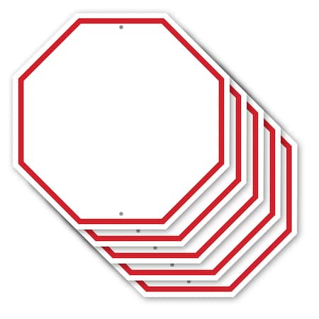 Signmission Blank Sign White Background, 10 inch X 10 inch, Aluminum Metal Signs, 5PK OC-A-5Pack-10-27