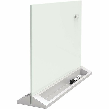 Quartet Desktop Magnetic Glass Dry-Erase Panel, GDP1723W