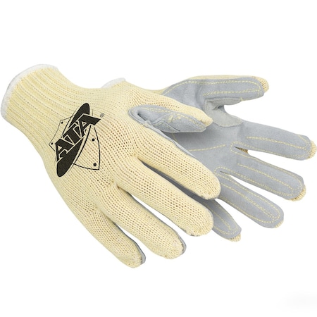 Pip Seamless Knit A6 ATA Aramid Blend Glove with Split Cowhide Leather Palm, Knit Wrist, 12PK MATA30-BH-L