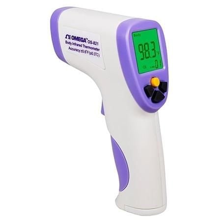 Omega Non-Contact Body Infrared Thermometer, 32.0 degC to 42.5 degC, 0.3 degC Accuracy, 10 degC to 40 deg OS-821