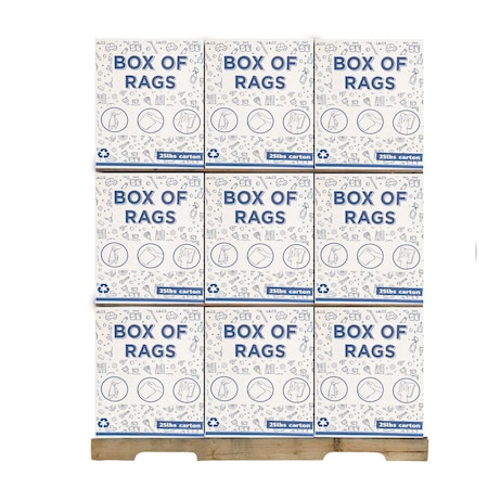 Supremeplus New Blue Huck Towels Cleaning Rags, 675 lbs. Pallet, 27x 25 lbs. Boxes, 27PK SP-3937