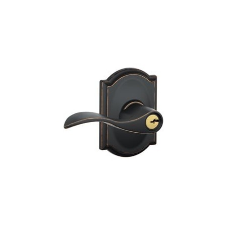 Schlage Accent Series Entry Lever Lockset, Solid Brass, Aged Bronze F51A VACC716CAM