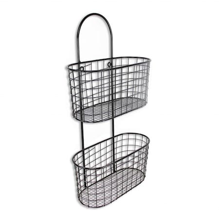 Homeroots Black Metal Wire Hanging Storage 399690