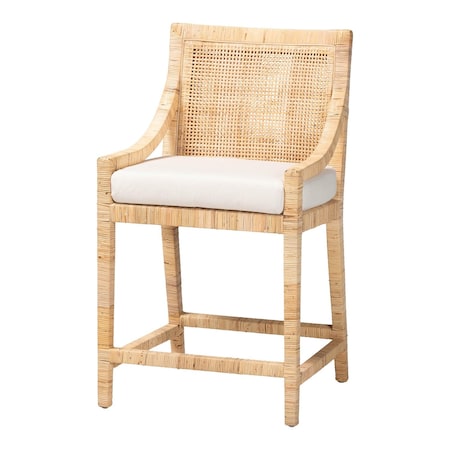 Bali & Pari Alexis Natural Rattan Counter Stool 267-14623-ZORO